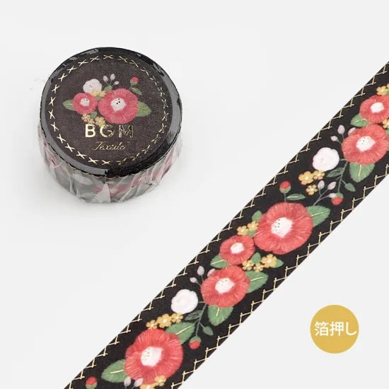 BGM - Washi Tape 20 mm Bordados - Camelias