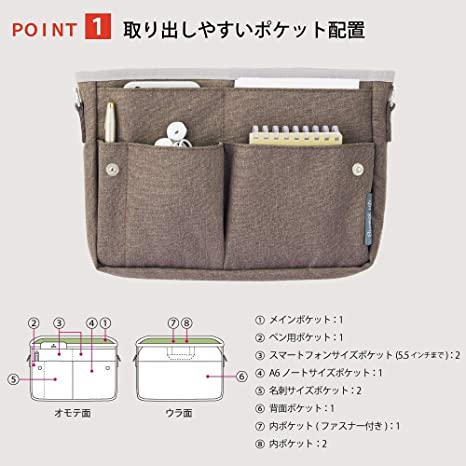 Kokuyo - Bolso A5 - Marrón - Bizrack - Bag to Bag
