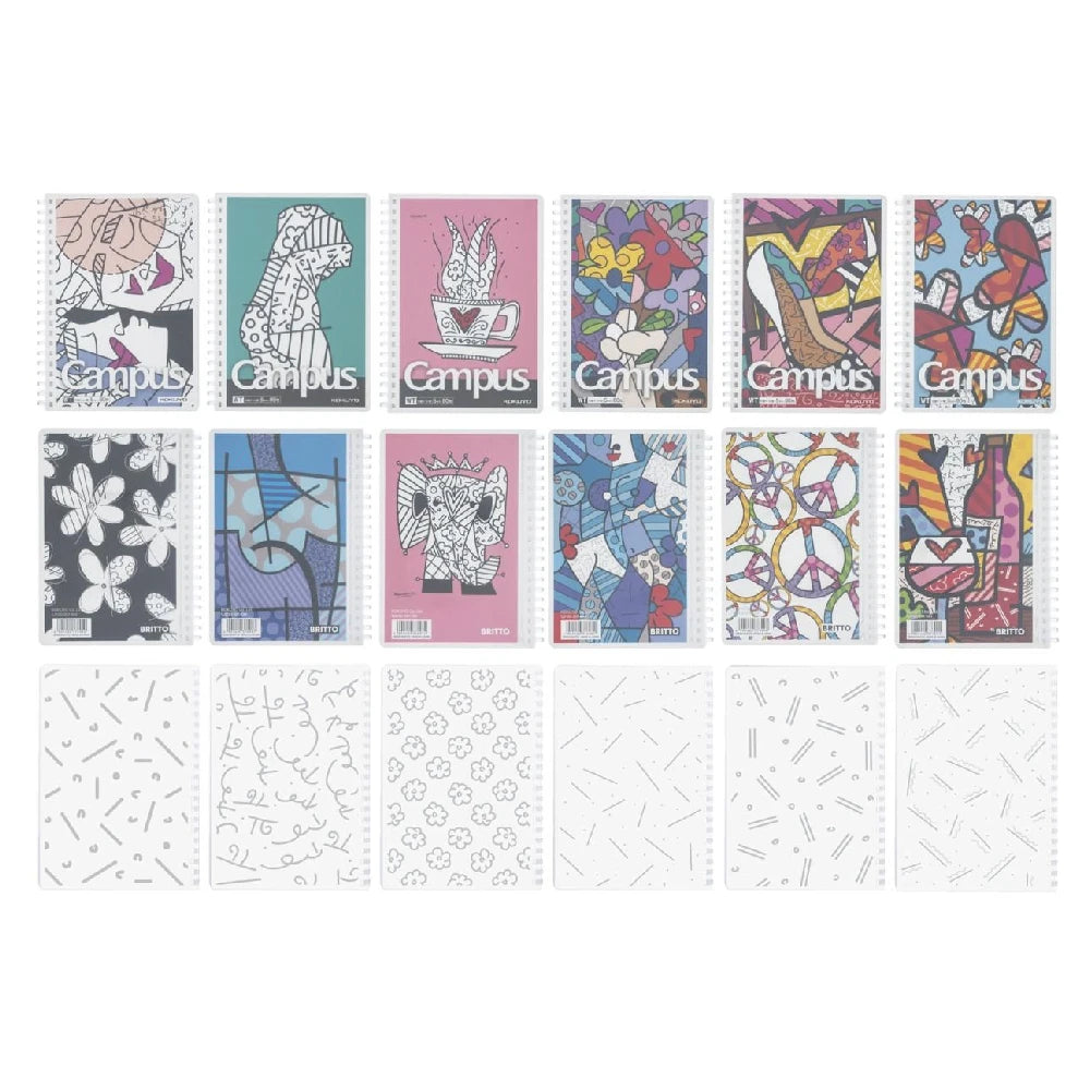 Kokuyo - Cuaderno Romero Britto - Puntos B6 - Flores