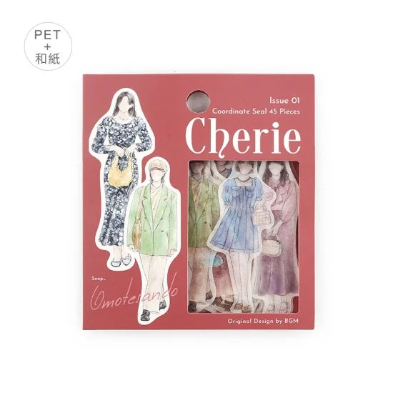 BGM - Pegatinas sueltas 45 ud - Cherie - Omotesando