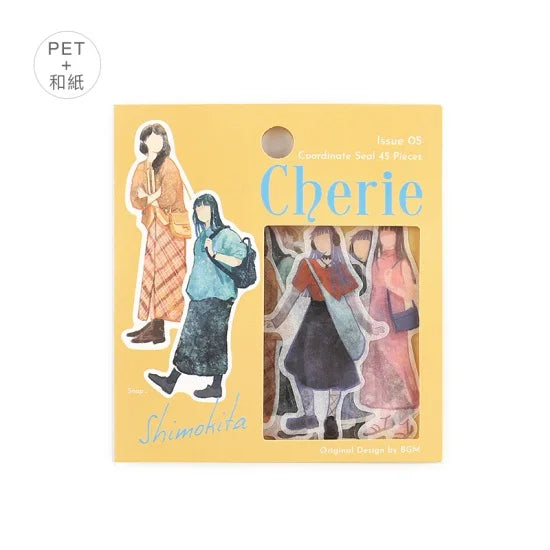 BGM - Pegatinas sueltas 45 ud - Cherie - Shimokitazawa