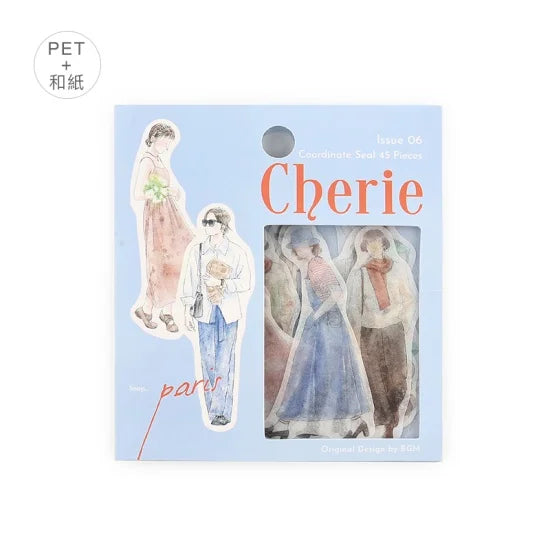 BGM - Pegatinas sueltas 45 ud - Cherie - Paris