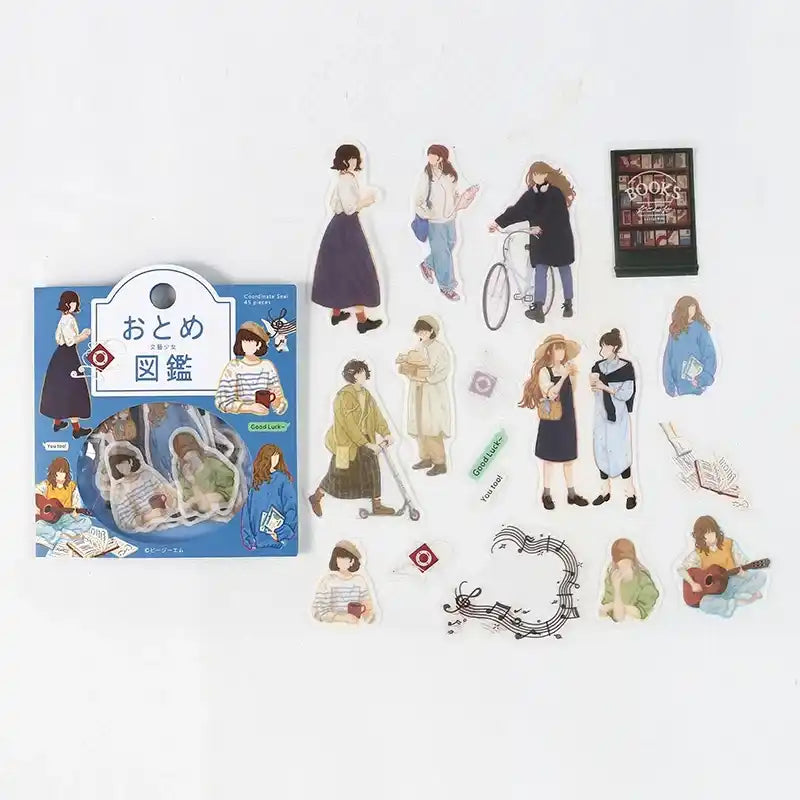 BGM - Pegatinas sueltas 45 ud - Bungei Girl - VIRGIN