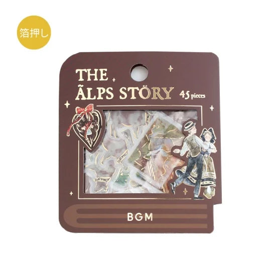 BGM - Pegatinas sueltas 45 ud - The Alps Story - Brown