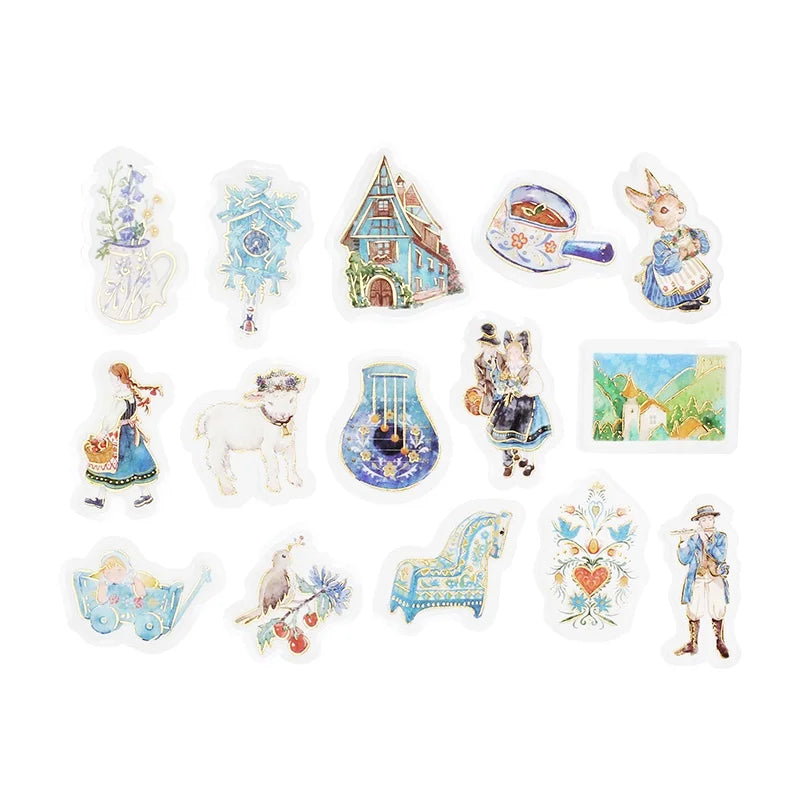 BGM - Pegatinas sueltas 45 ud - The Alps Story - Blue