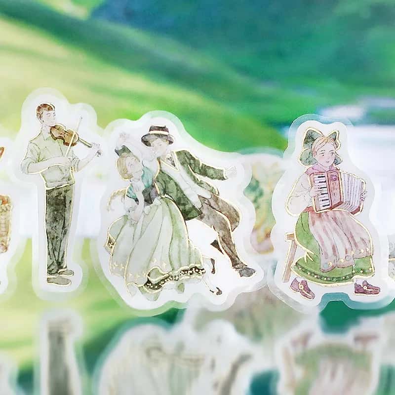 BGM - Pegatinas sueltas 45 ud - The Alps Story - Green