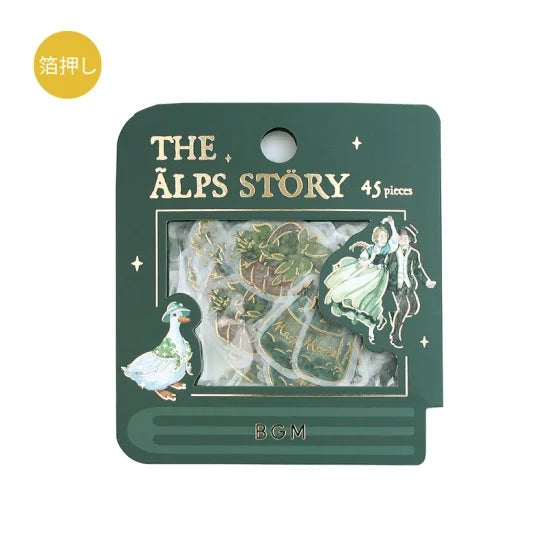 BGM - Pegatinas sueltas 45 ud - The Alps Story - Green