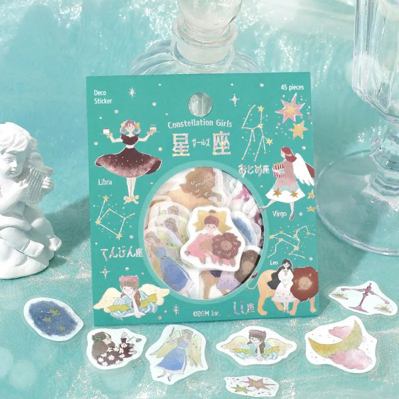 BGM - Pegatinas sueltas 45 ud - Leo Virgo Libra - Constellation Girls
