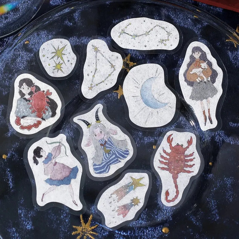 BGM - Pegatinas sueltas 45 ud - Escorpio Sagitario Capricornio - Constellation Girls