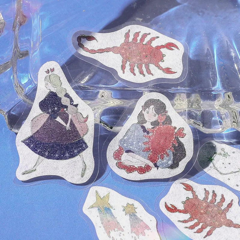 BGM - Pegatinas sueltas 45 ud - Escorpio Sagitario Capricornio - Constellation Girls
