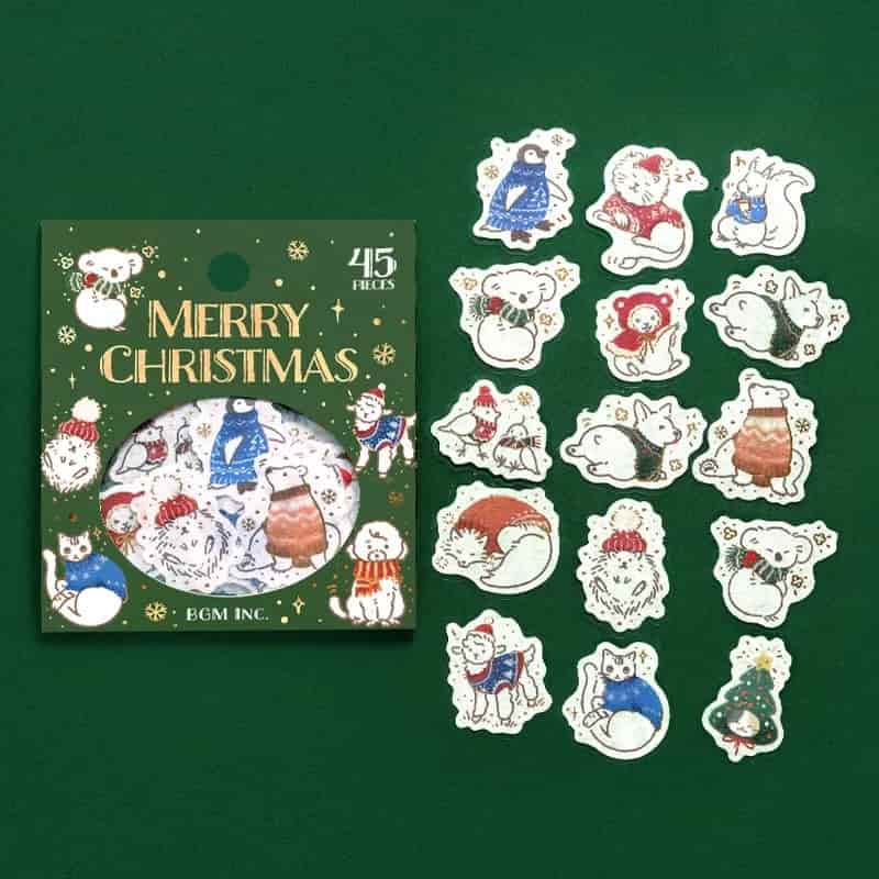 BGM - Pegatinas sueltas 45 ud - Knitwear - Merry Christmas