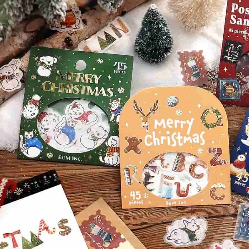 BGM - Pegatinas sueltas 45 ud - Alphabet - Merry Christmas