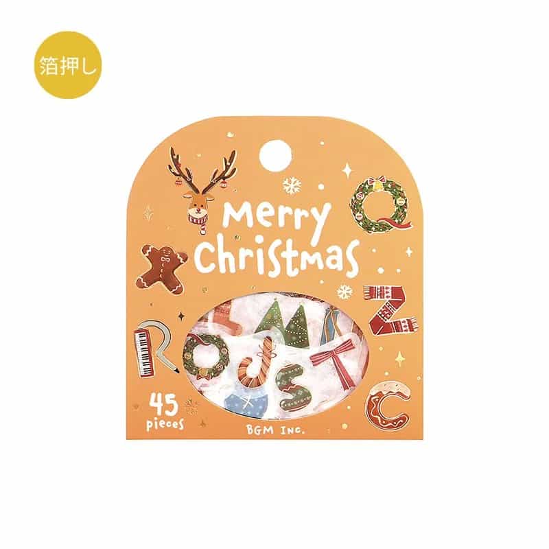 BGM - Pegatinas sueltas 45 ud - Alphabet - Merry Christmas