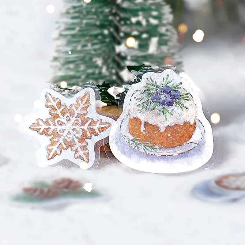 BGM - Pegatinas sueltas con foil 45 ud - Cafe a la mode - Winter Limited