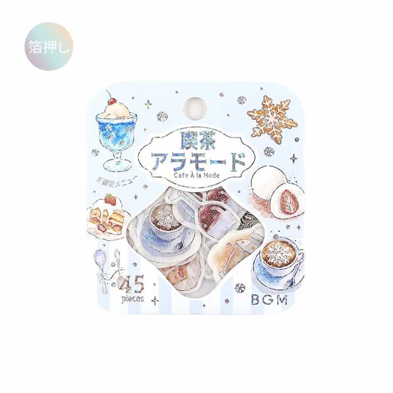 BGM - Pegatinas sueltas con foil 45 ud - Cafe a la mode - Winter Limited