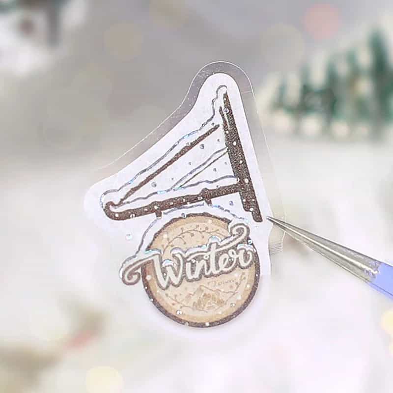 BGM - Pegatinas sueltas con foil 45 ud - The Snow Town - Winter Limited