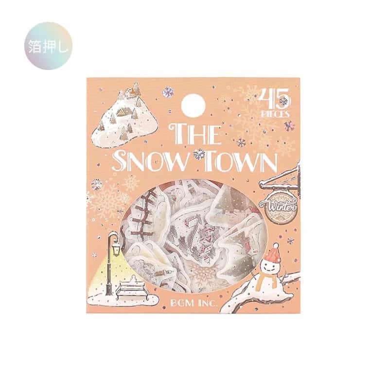 BGM - Pegatinas sueltas con foil 45 ud - The Snow Town - Winter Limited