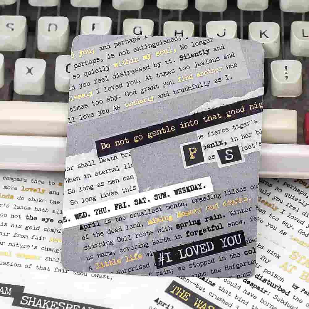 BGM - Pegatinas COLLAGE 2 hojas - Typewriter