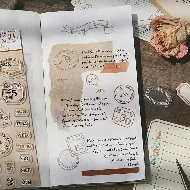 BGM - Sellos de Silicona Transparente - Fechas