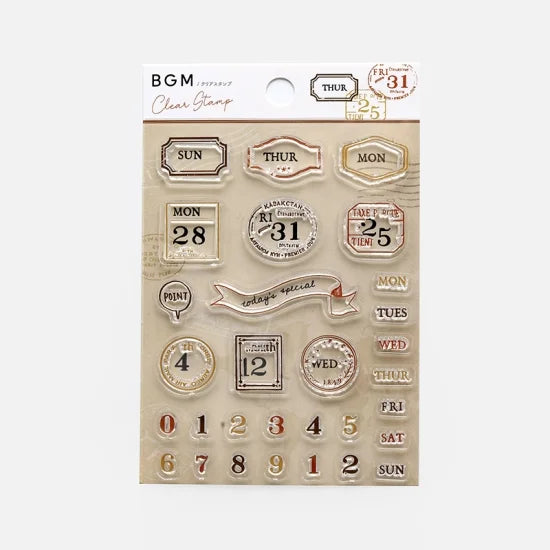 BGM - Sellos de Silicona Transparente - Fechas