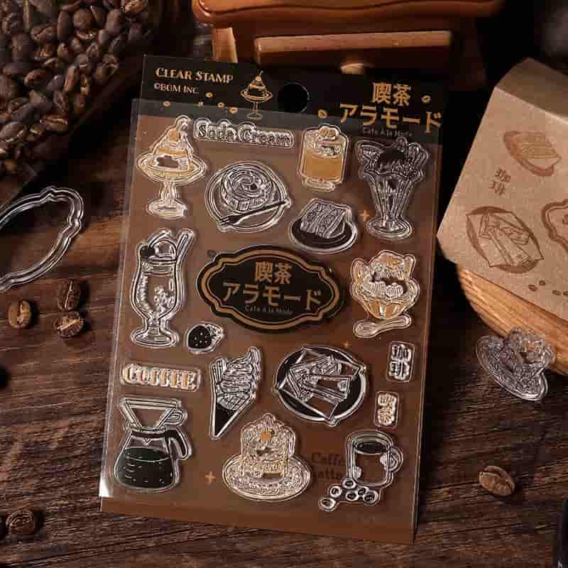 BGM - Sellos de Silicona Transparente - Cafe a la Mode