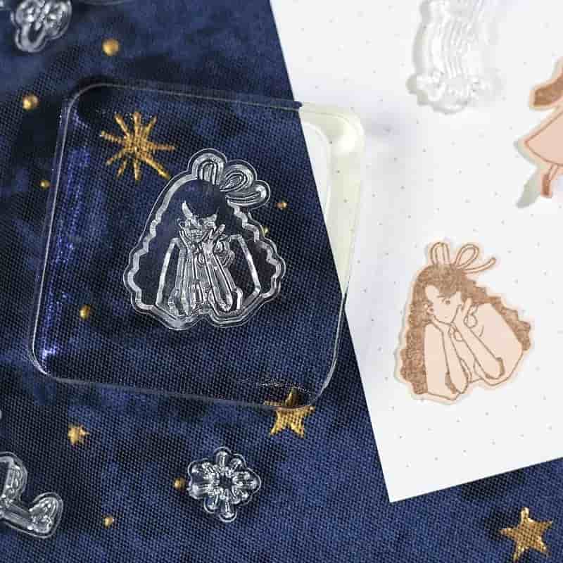 BGM - Sellos de Silicona Transparente - Flying Girl