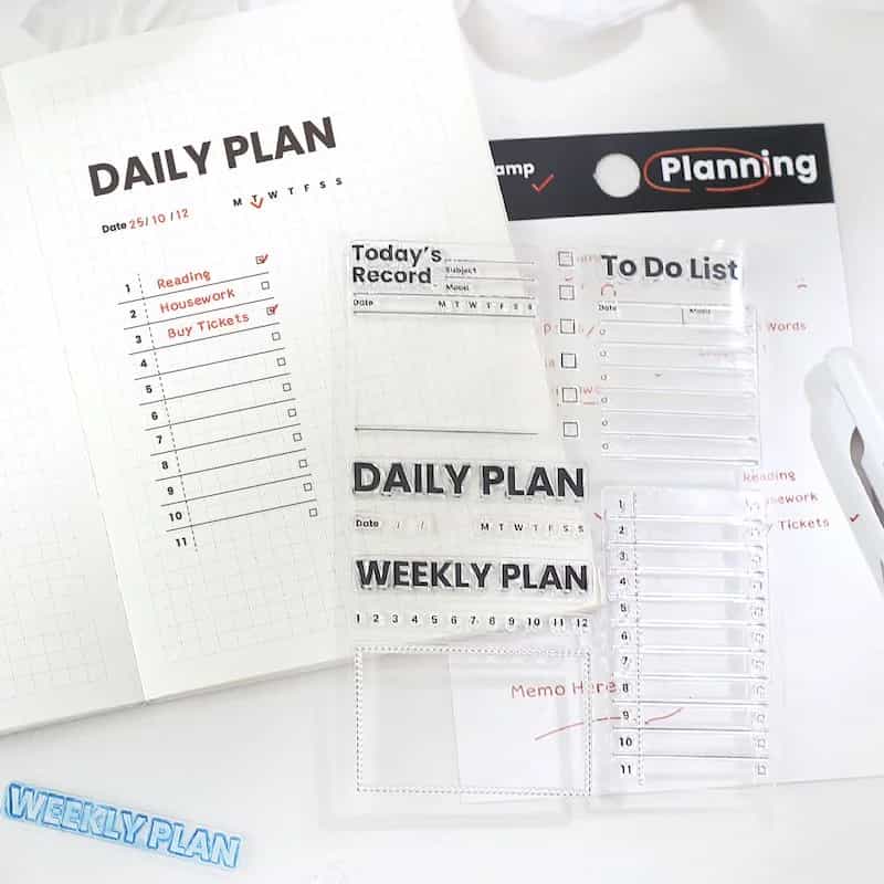 BGM - Sellos de Silicona Transparente - Planning