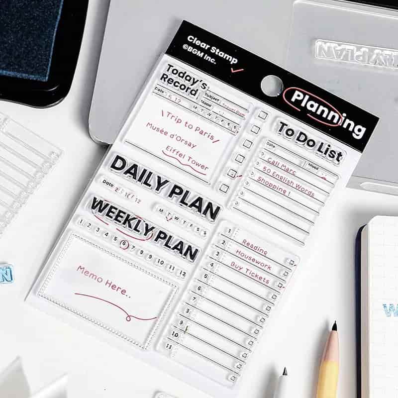 BGM - Sellos de Silicona Transparente - Planning