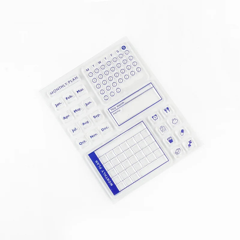 BGM - Sellos de Silicona Transparente - Registro Mensual