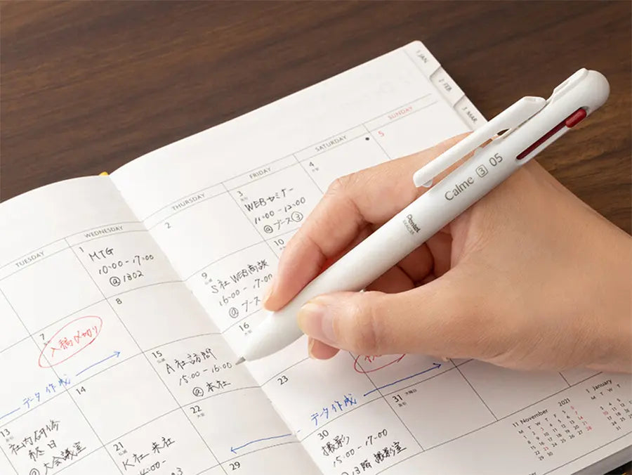 Pentel - Bolígrafo Multifunción Calme 3 - 0.7 - Verde