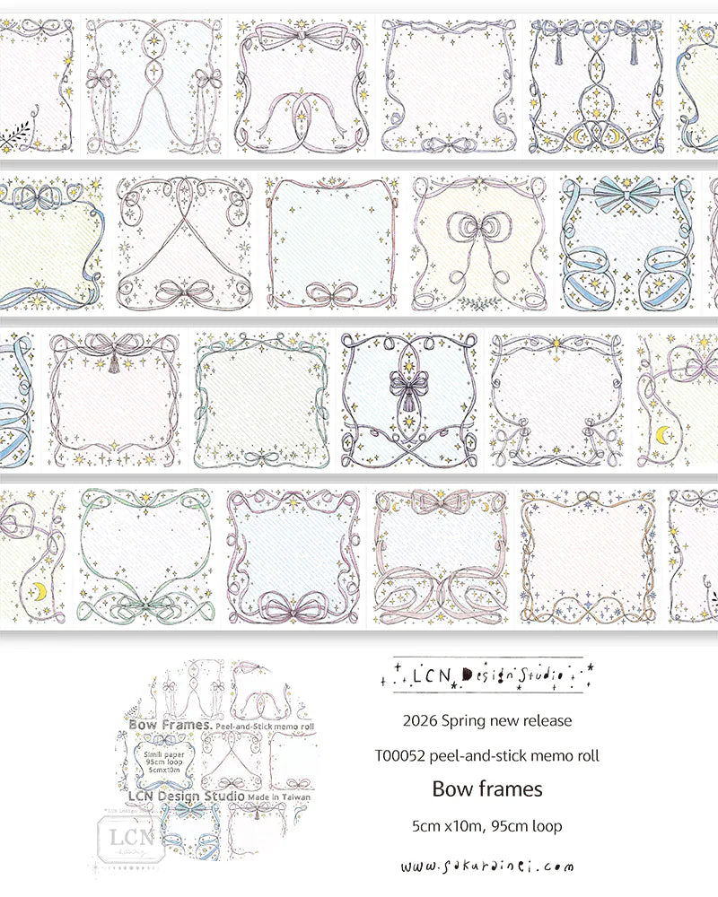 LCN - Notas Adhesivas en Rollo - Bow Frames