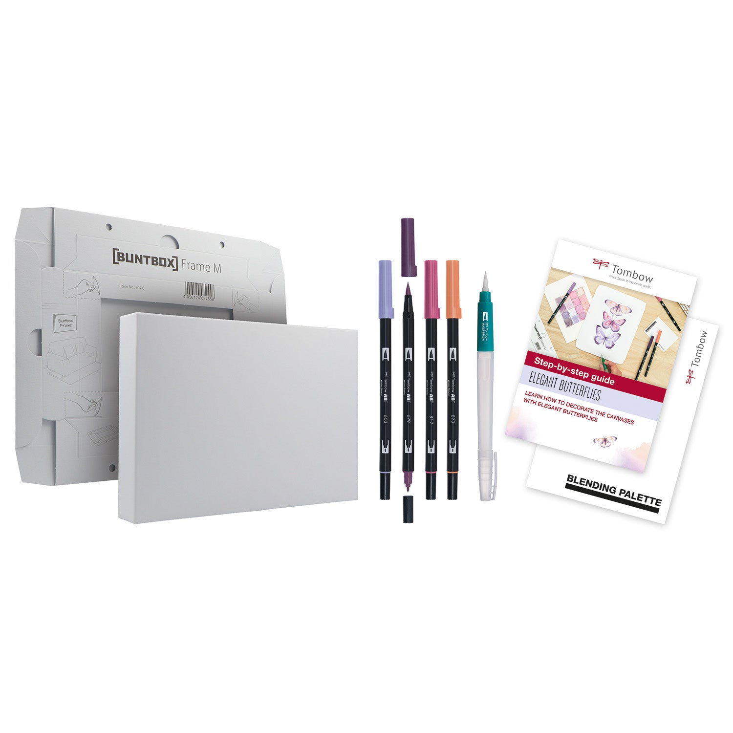 Tombow - Set Lienzo Acuarela - Mariposas