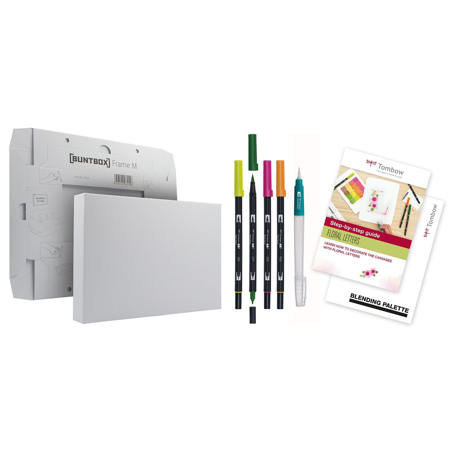 Tombow - Set Lienzo Acuarela - Letras florales