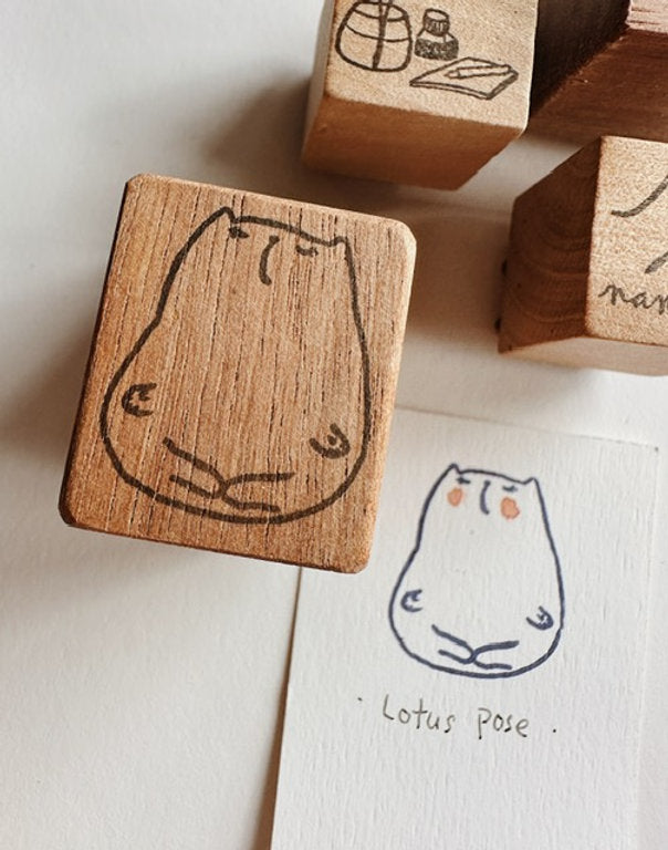 CatDoo - Sello de madera - Lotus