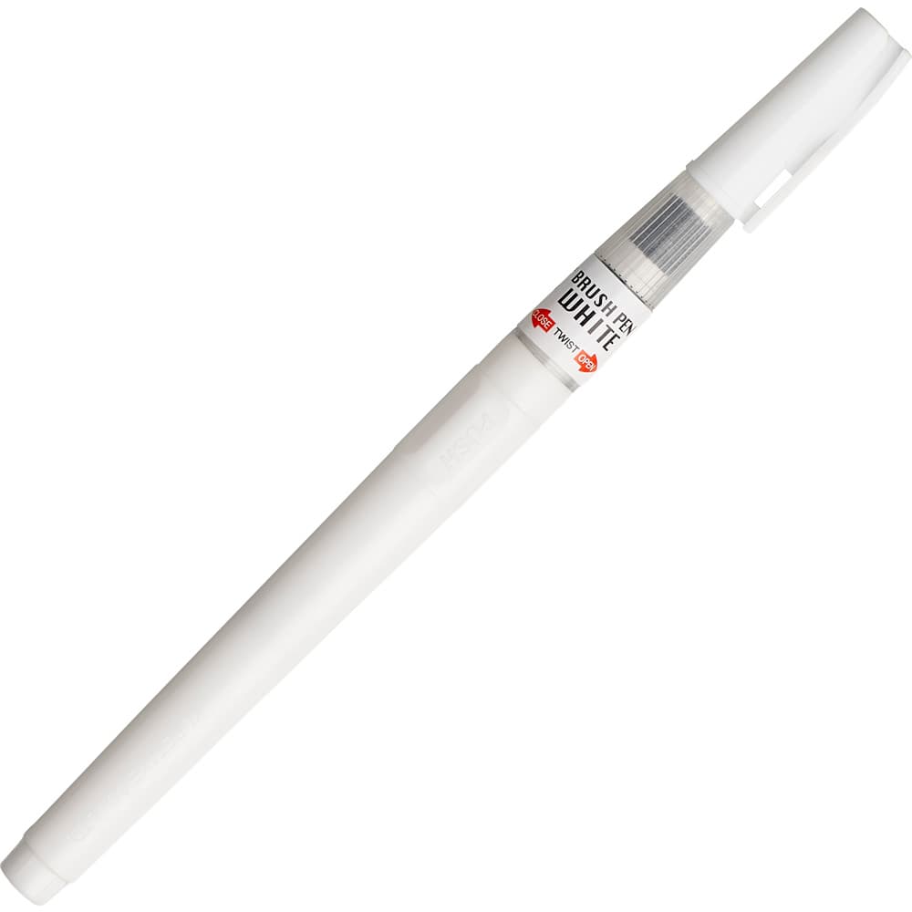 Kuretake - Brush Pen - White - ZIG Cartoonist