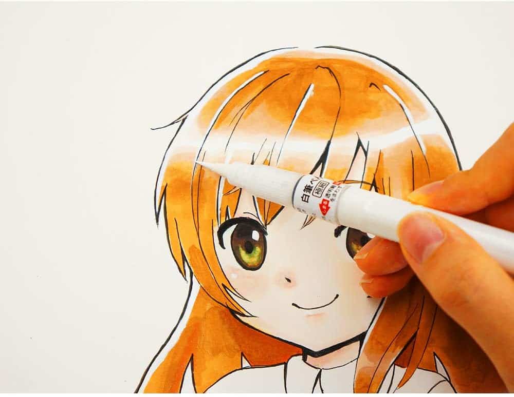 Kuretake - Brush Pen - White - ZIG Cartoonist