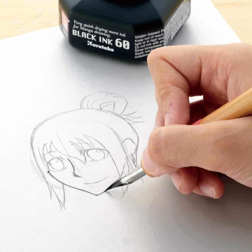 Kuretake - Tinta Sumi Super Negra - 60 ml - ZIG Cartoonist