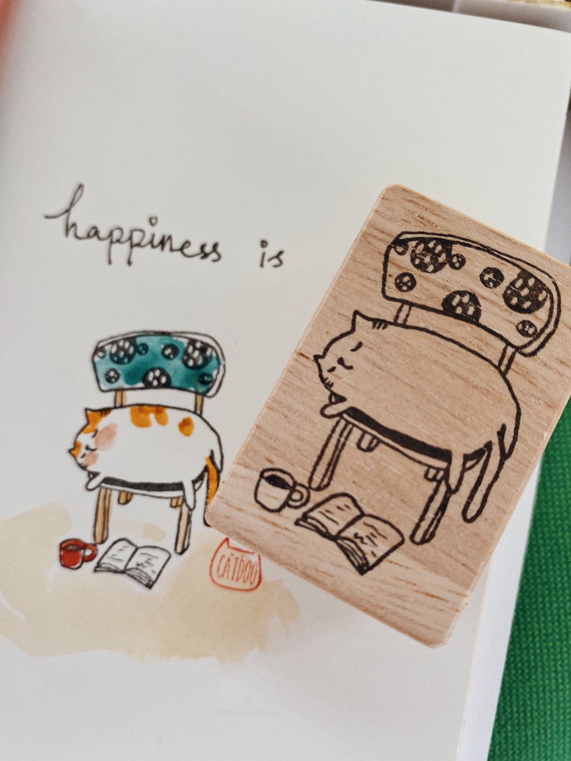 CatDoo - Sello de madera - Napping