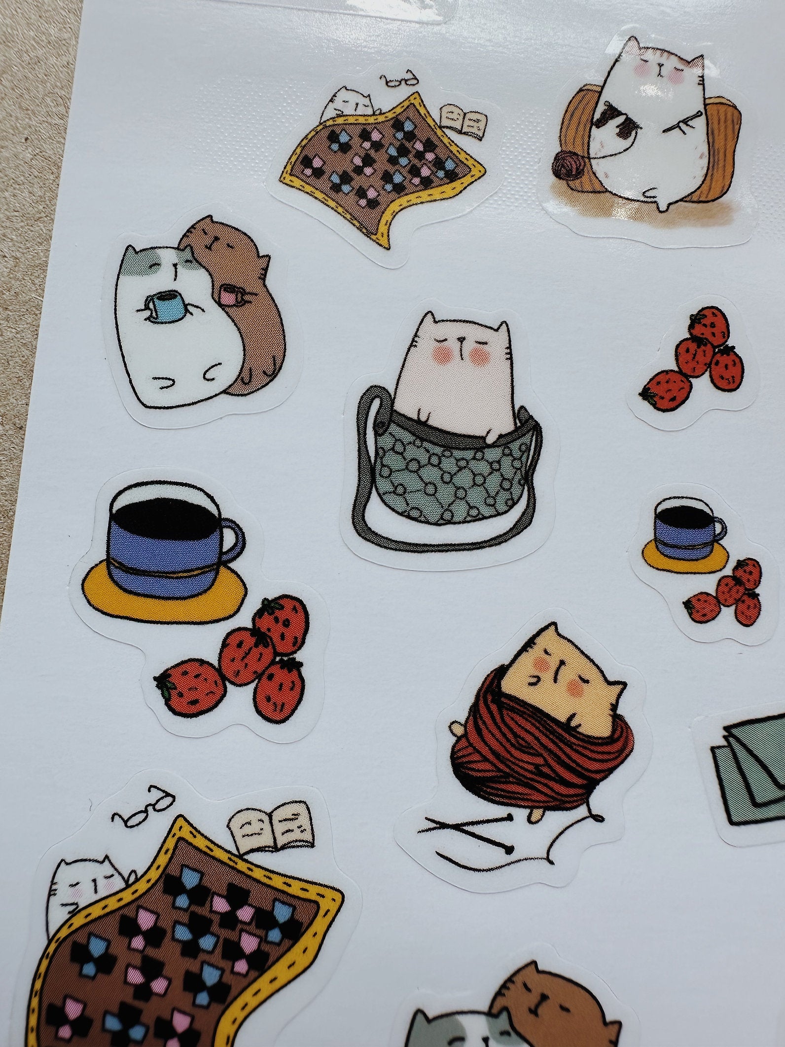 CatDoo - Hoja de Pegatinas - Cozy Moments