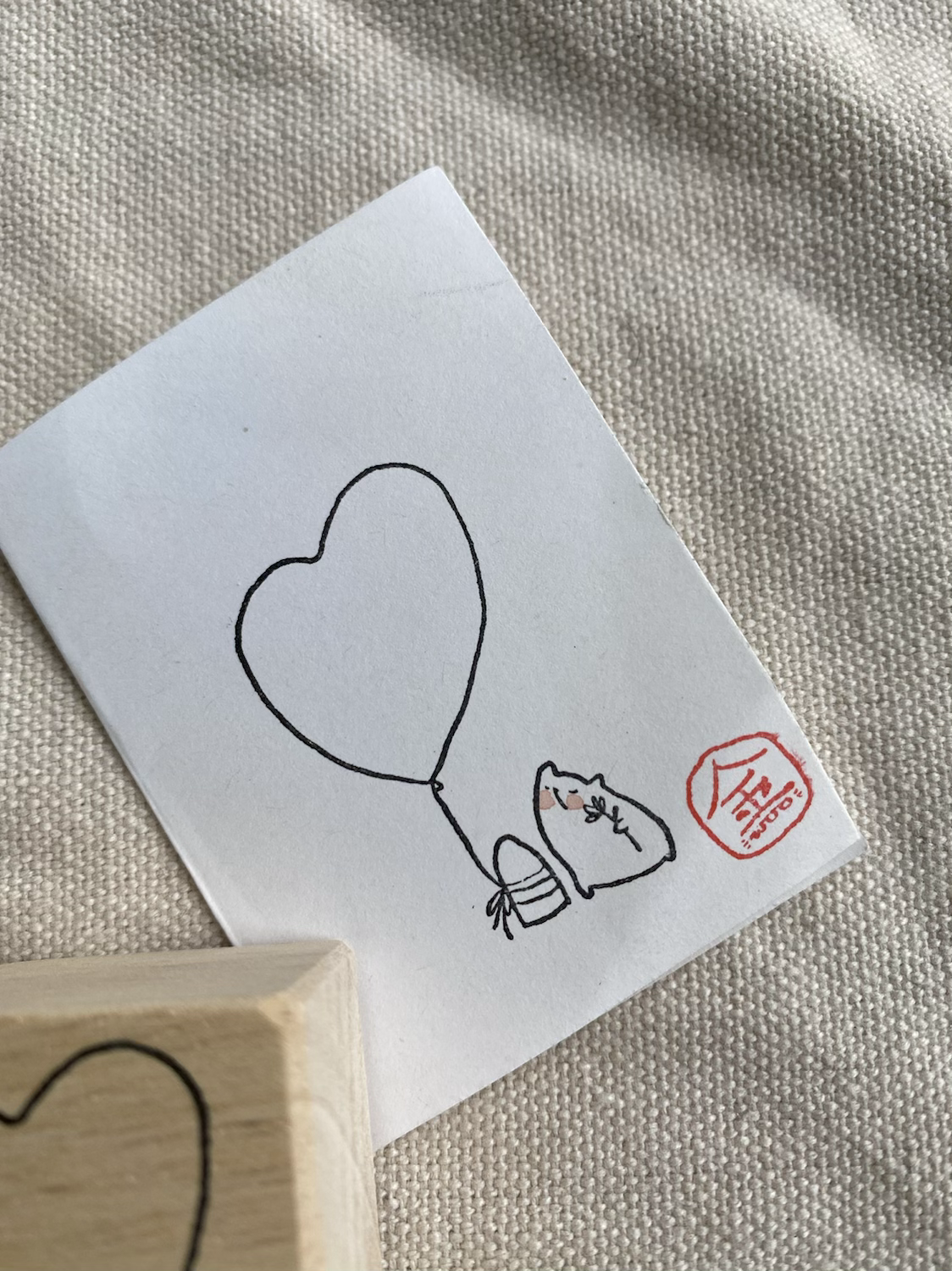 CatDoo - Sello de madera - Love Message