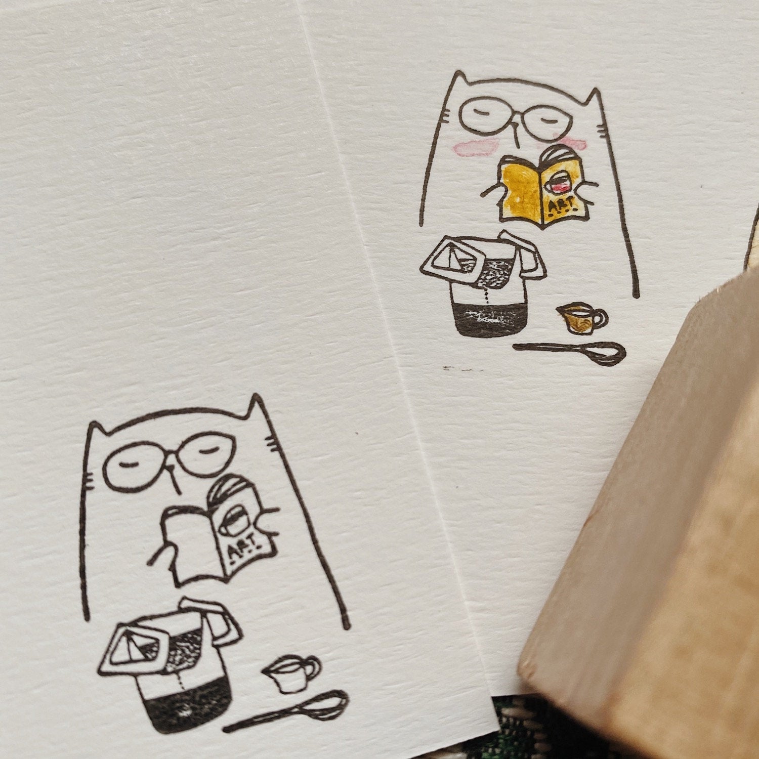 CatDoo - Sello de madera - Art of coffee