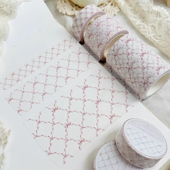 Leela Journals - Washi Tape 30mm - Coquette Bow Trellis