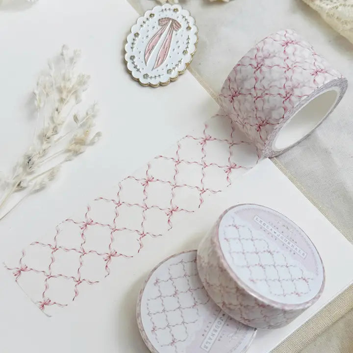 Leela Journals - Washi Tape 30mm - Coquette Bow Trellis