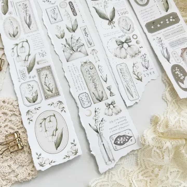 Leela Journals - Washi Tape 50mm - Lily of the Valley