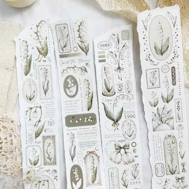 Leela Journals - Washi Tape 50mm - Lily of the Valley