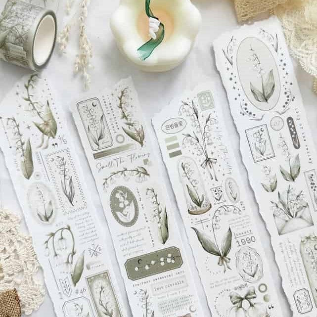 Leela Journals - Washi Tape 50mm - Lily of the Valley