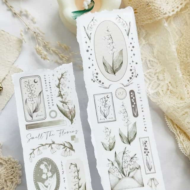 Leela Journals - Washi Tape 50mm - Lily of the Valley