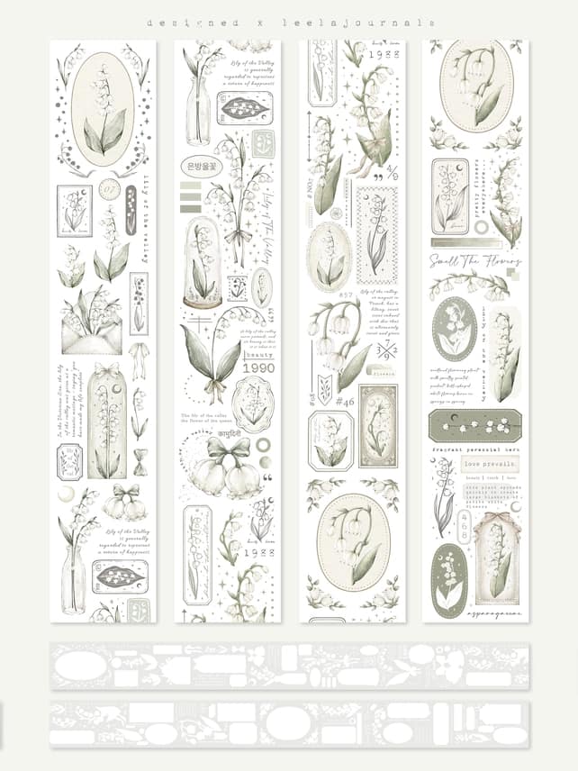 Leela Journals - Washi Tape 50mm - Lily of the Valley