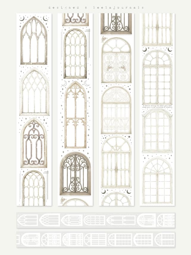 Leela Journals - Washi Tape 50mm - Ventanas