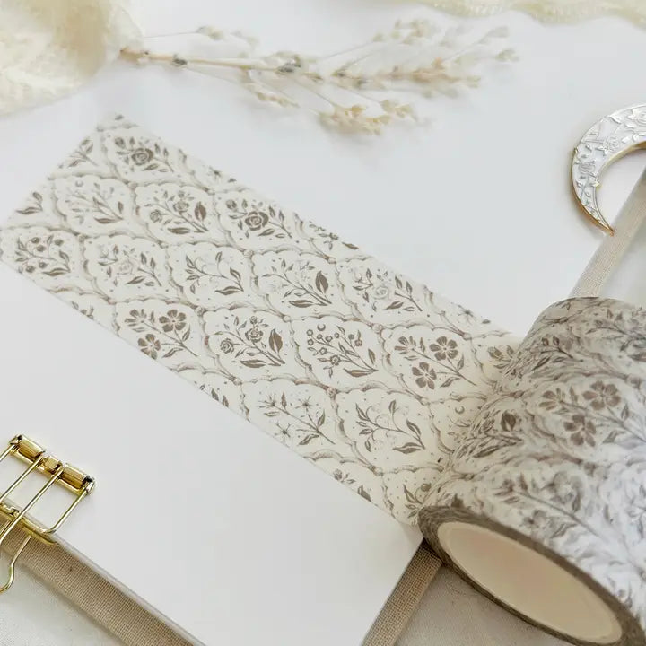 Leela Journals - Washi Tape 50mm - Vintage Floral Wallpaper
